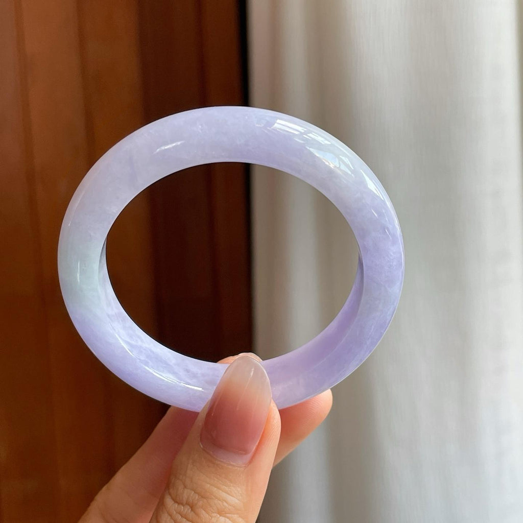 糯冰紫罗兰翡翠平安镯（50.5mm）（yc313016）