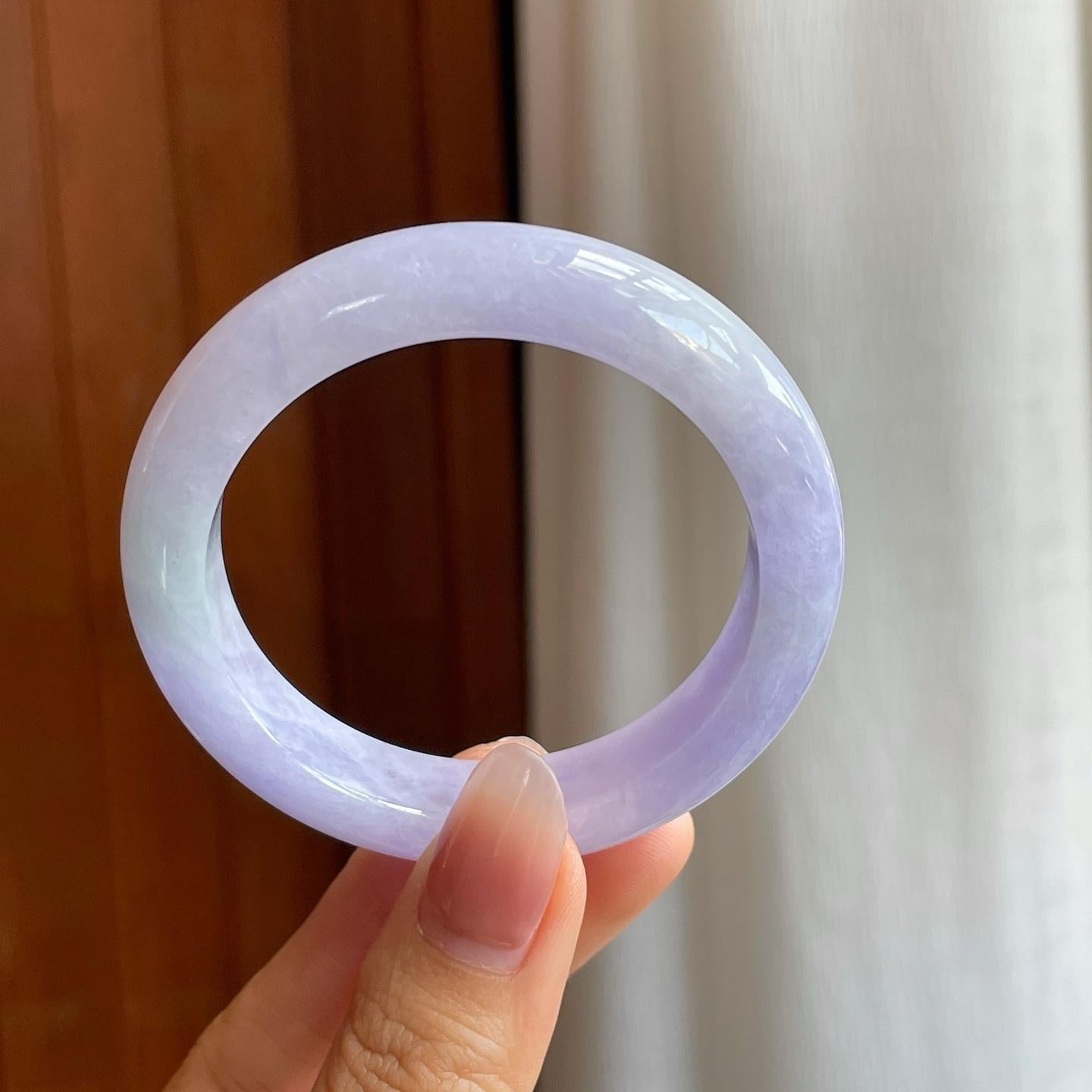 糯冰紫罗兰翡翠平安镯（50.5mm）（yc313016）