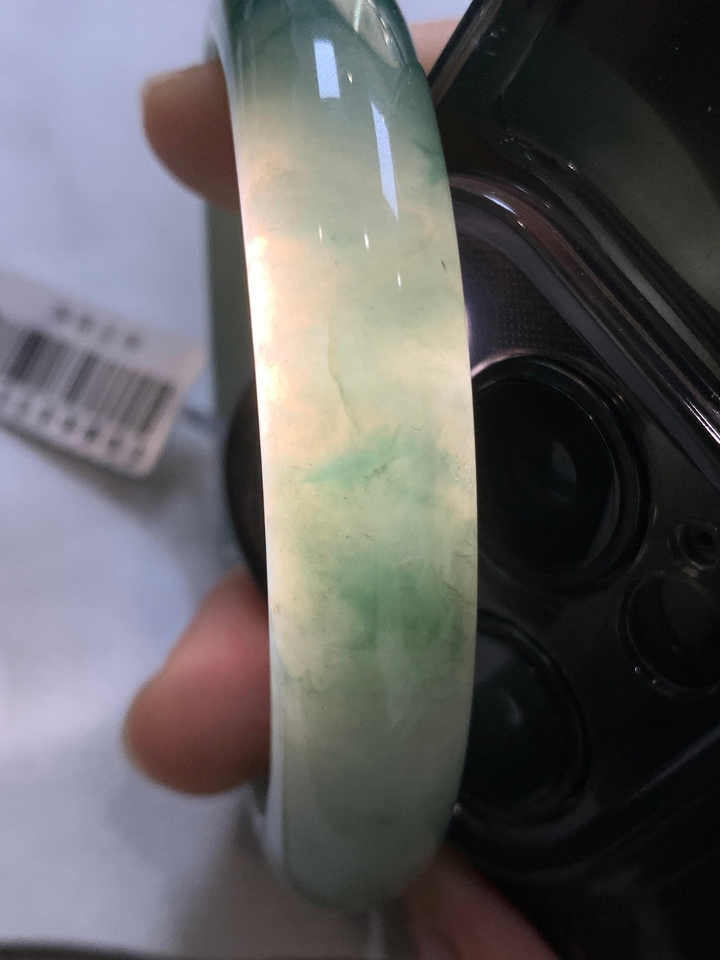 细糯种飘花平安镯（59.2mm）（yc308758）