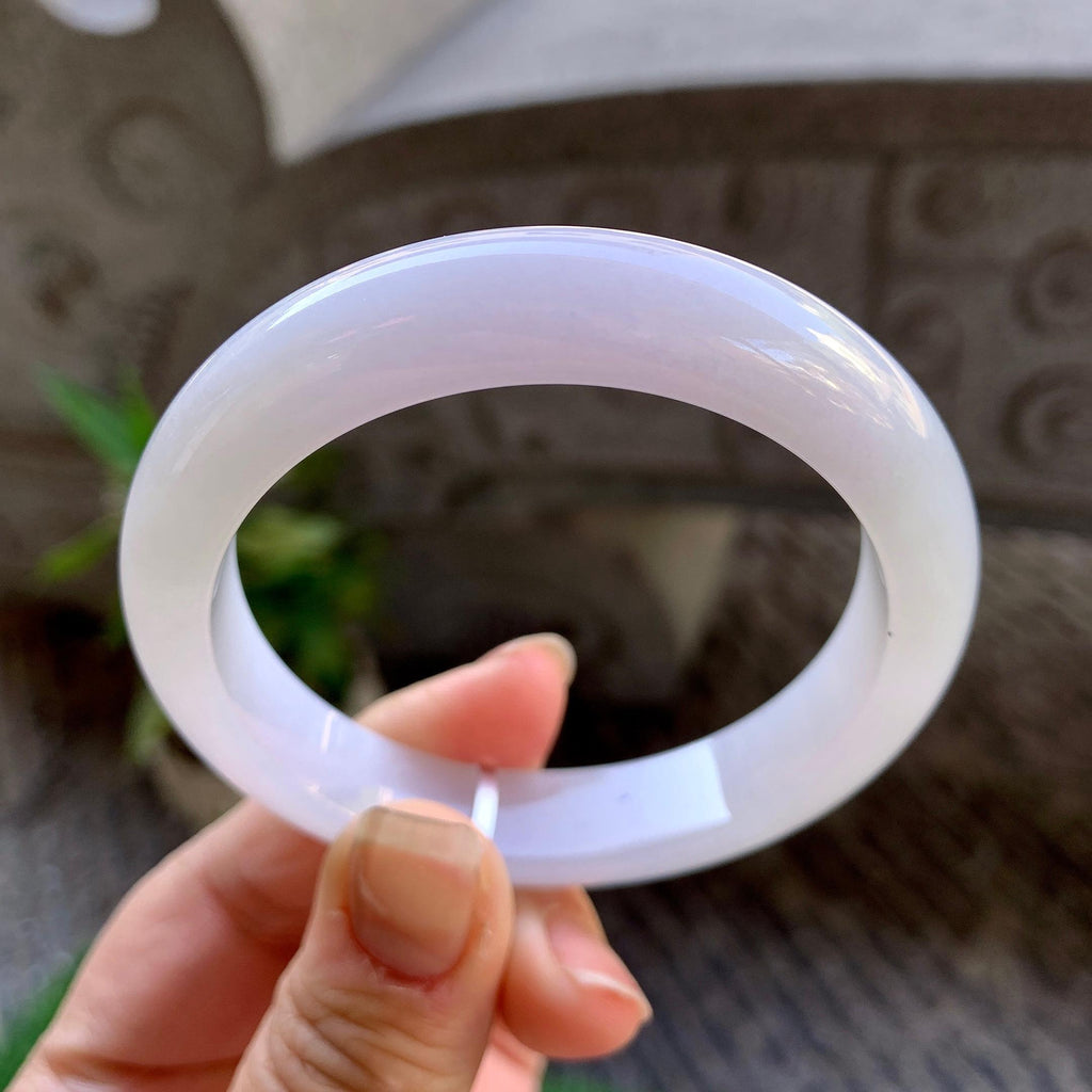 细糯种淡粉底平安镯（54mm）（yc307304）
