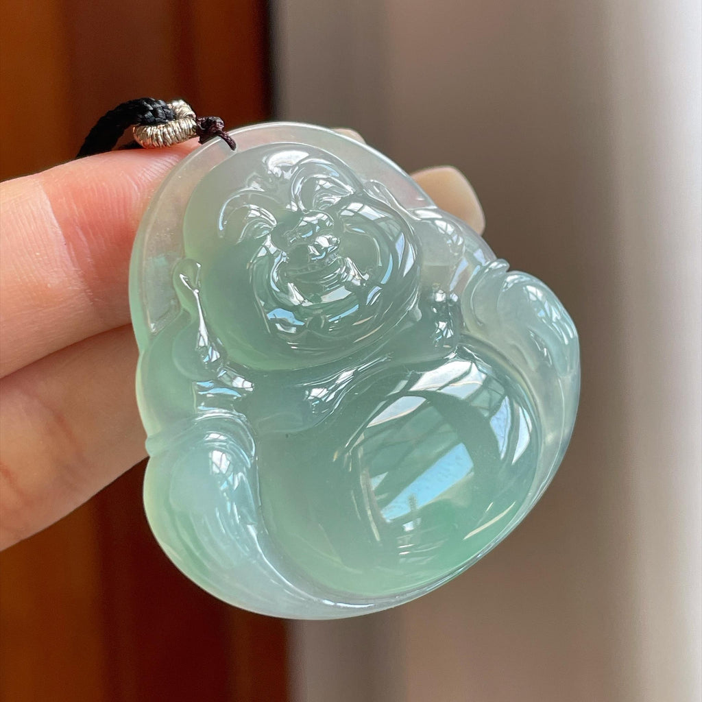 糯冰种晴底玉佛挂件（yc780893）