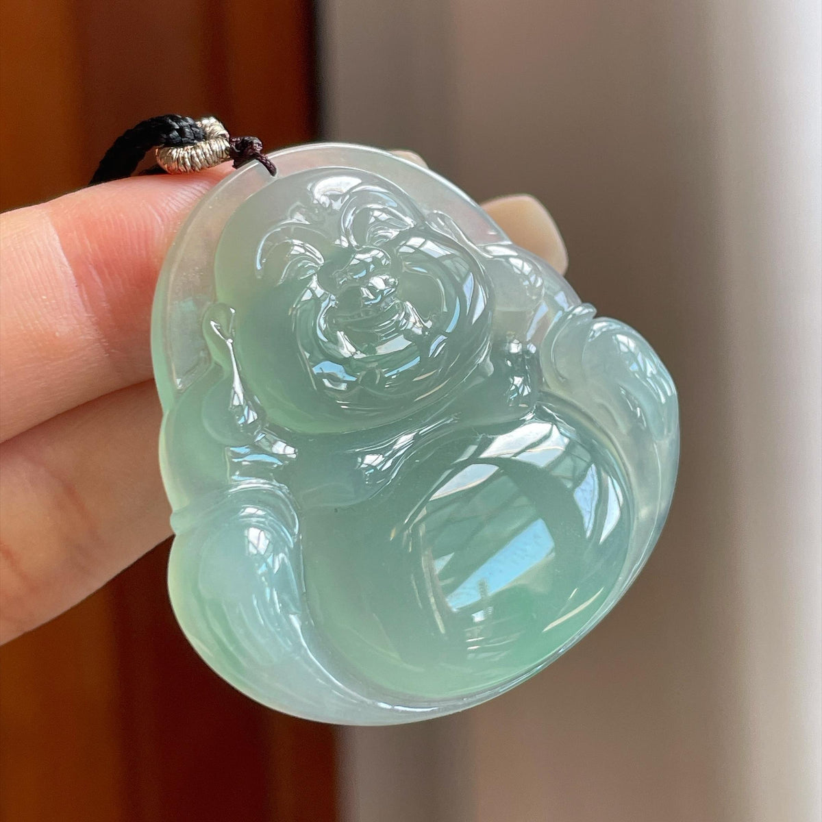 糯冰种晴底玉佛挂件（yc780893）