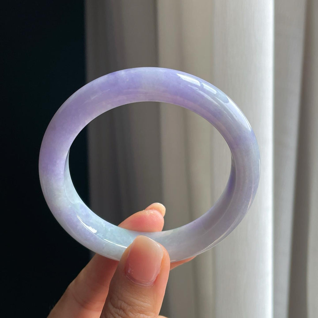 糯冰紫罗兰翡翠平安镯（57.5mm）（yc391266）