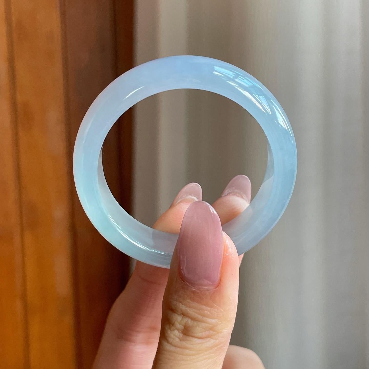 糯冰淡椿底翡翠儿童镯（42.2mm）（yc286715）