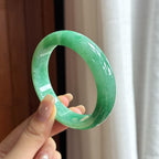 细糯种满绿正圈平安镯 55圈 天然缅甸A货翡翠（yc459976）