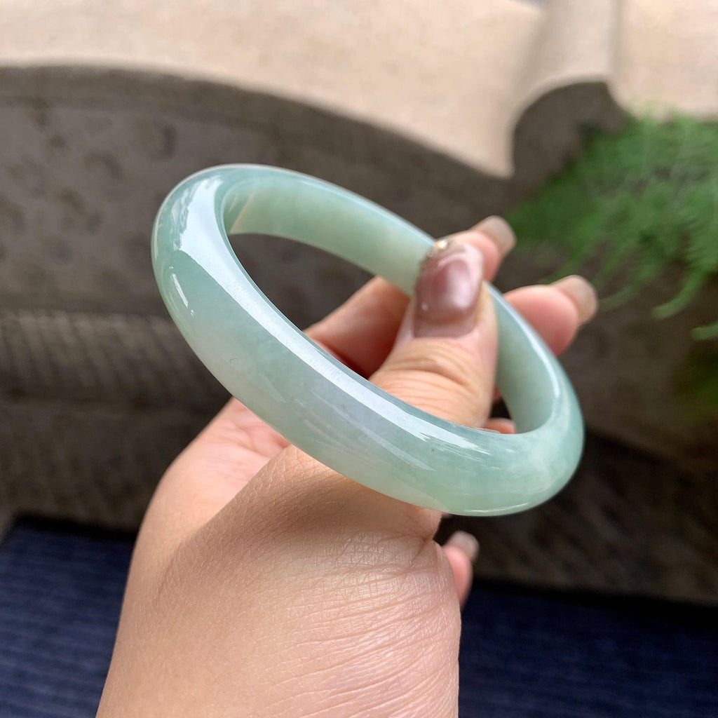 细糯种淡晴底平安镯（57mm）（yc297967）