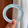冰玻种飘花翡翠圆条手镯（58.5mm）（yc310949）