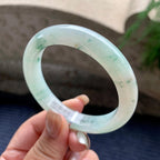 细糯种飘花正圈手镯56圈      天然缅甸A货翡翠（yc433655）