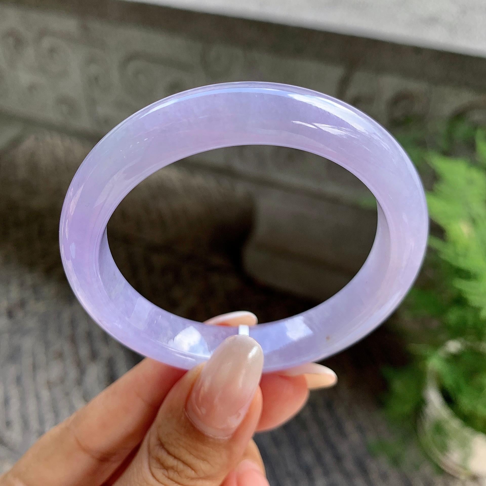 细糯种紫罗兰平安镯（52.8mm）（yc202377）