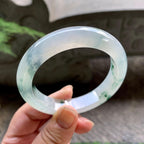 糯冰种飘花平安镯（56.3mm）（yc195344）