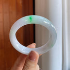 糯冰带色翡翠平安镯（53mm）（yc288460）