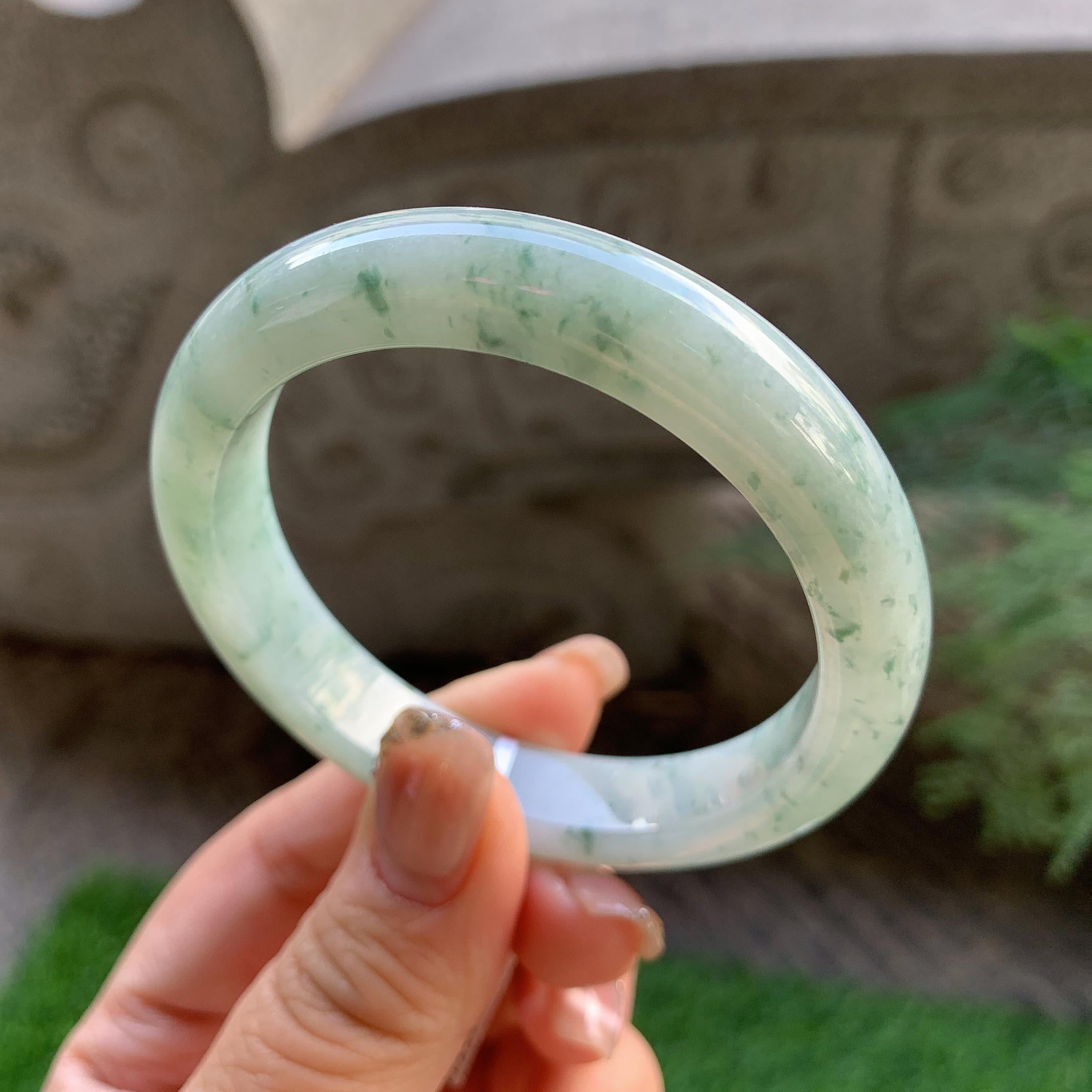糯种飘花平安镯（54mm）（yc293324）