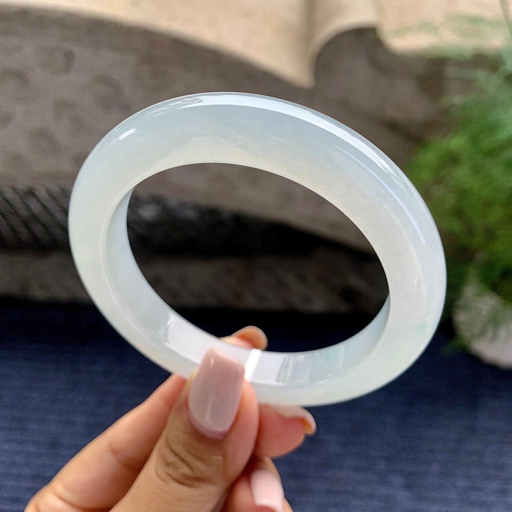 糯冰种飘花平安镯（56.6mm）（yc229259）