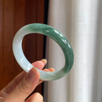 糯冰半山半水翡翠平安镯（59mm）（yc412129）