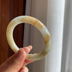 糯冰黄翡翡翠圆条(57mm)（yc415392）
