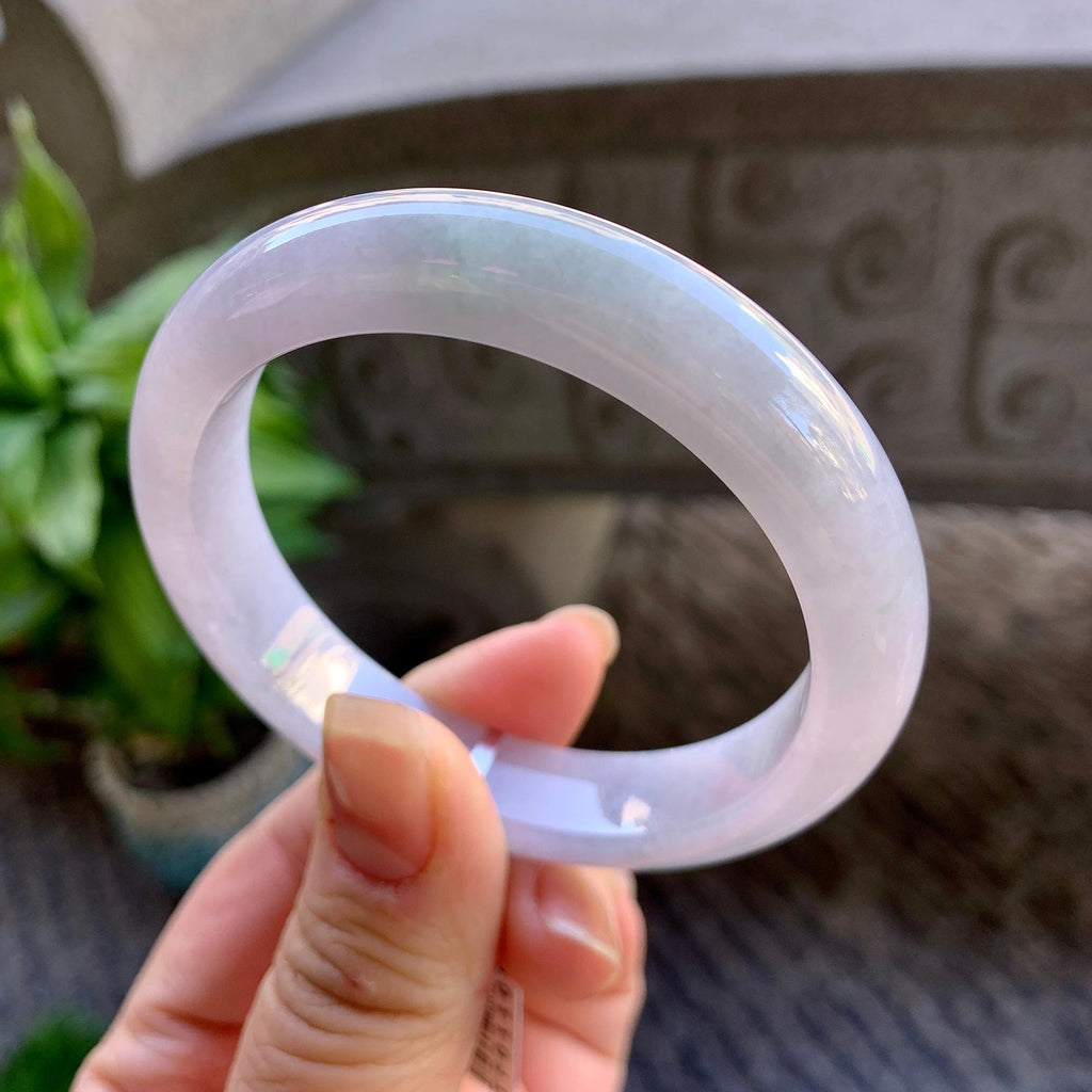 糯种淡紫罗兰平安镯（54.2mm）（yc308747）