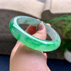糯冰种飘阳绿平安镯（57.3mm）（yc233920）