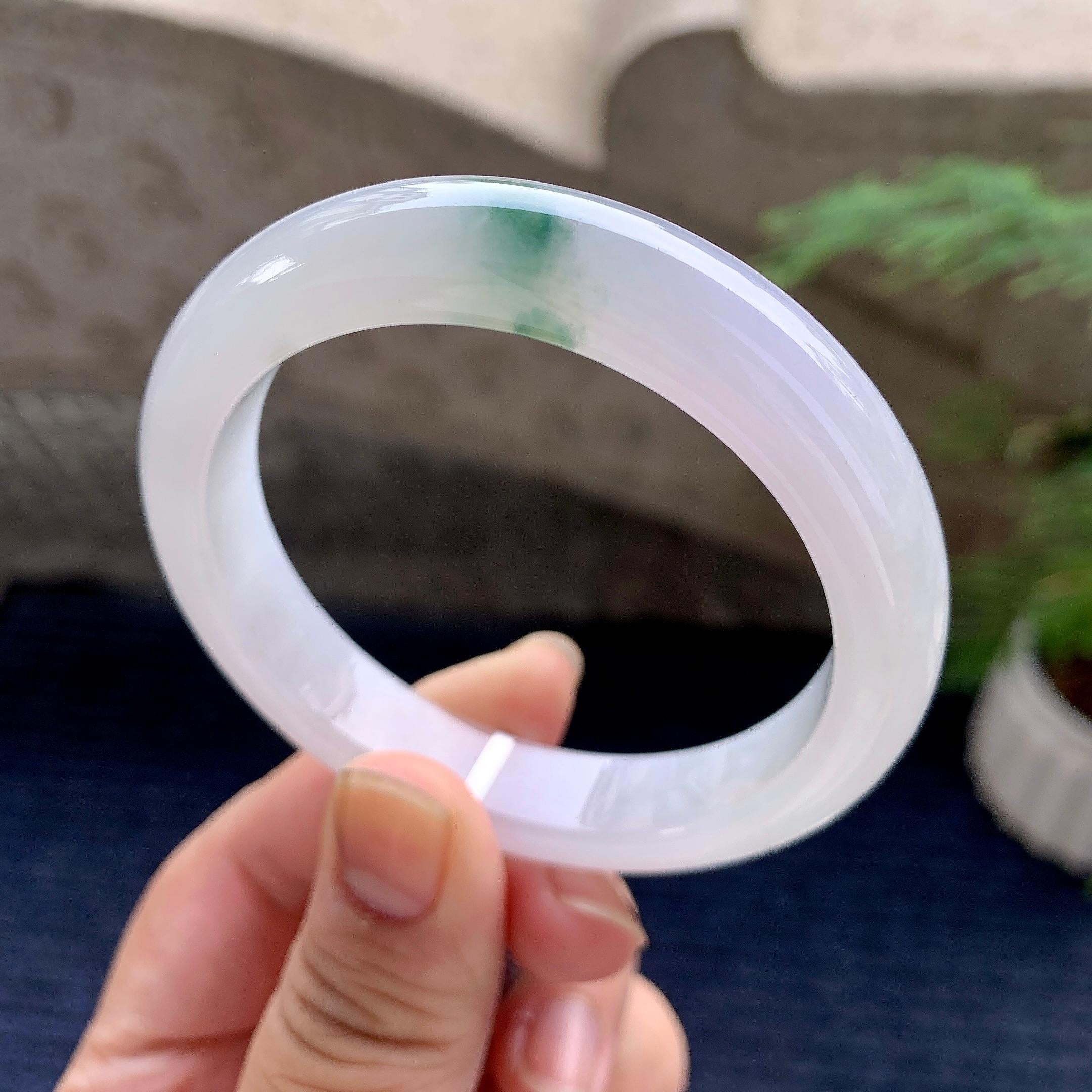 细糯种飘花平安镯（55mm）（yc194568）