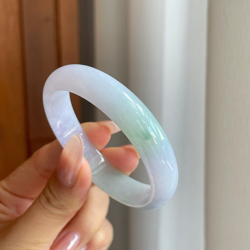 糯冰淡椿彩翡翠贵妃镯（51.3mm（yc279378）