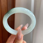 糯冰飘花翡翠平安镯（55.7mm）（yc279380）
