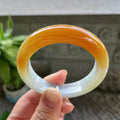 细糯种黄翡平安镯（51mm）（yc310092）