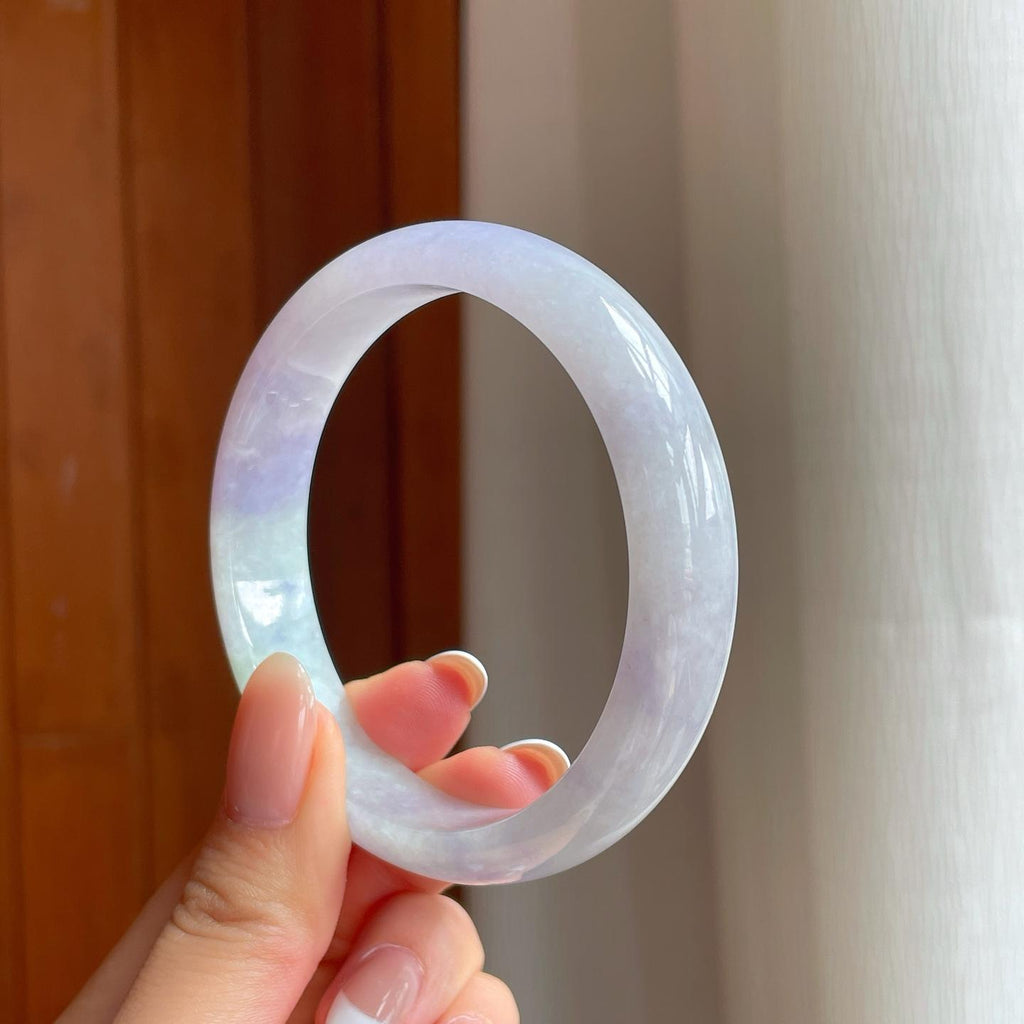 糯冰紫罗兰翡翠平安镯（59mm)（yc375379）