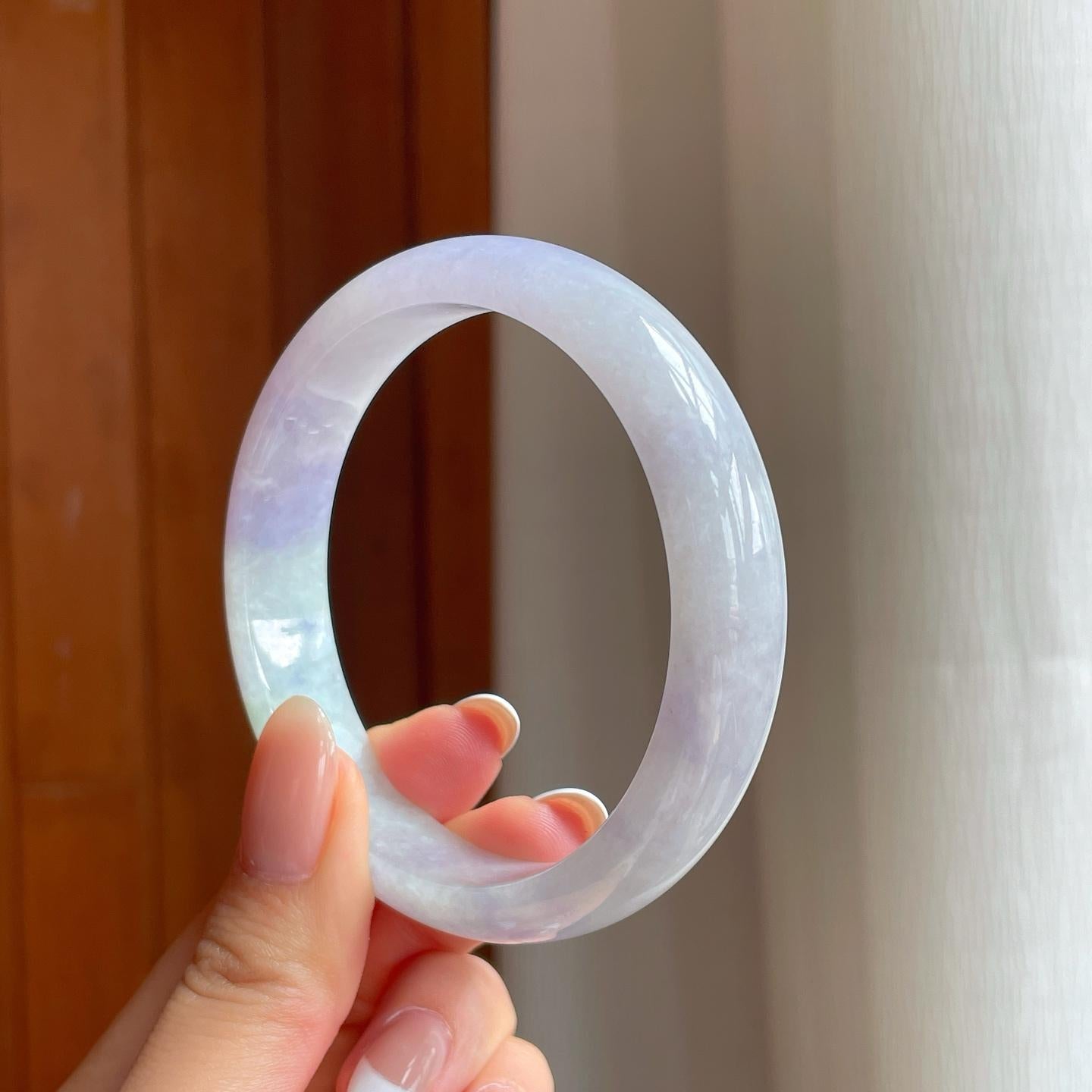 糯冰紫罗兰翡翠平安镯（59mm)（yc375379）