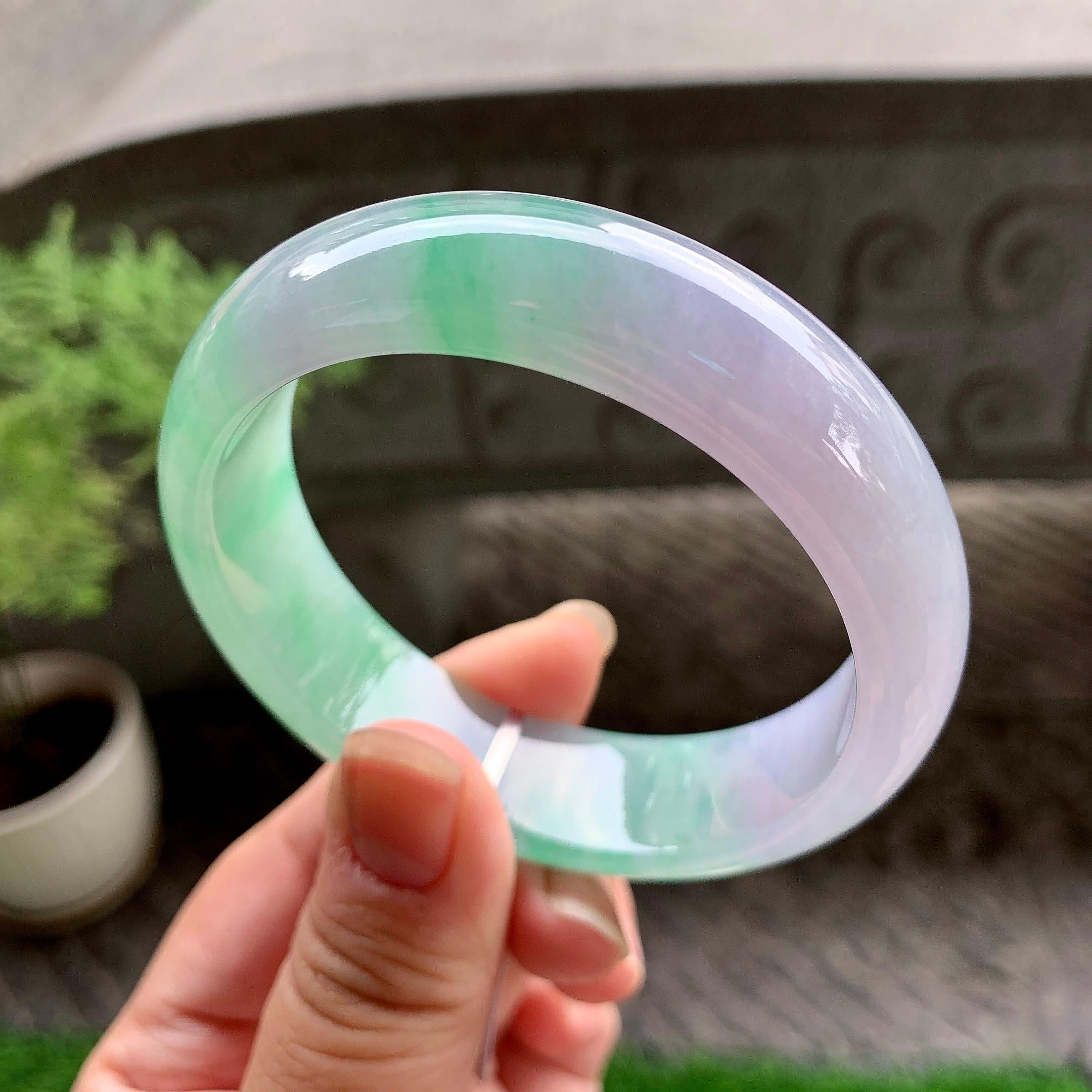 细糯种春彩宽版轮胎手镯（57.8mm）（yc225042）