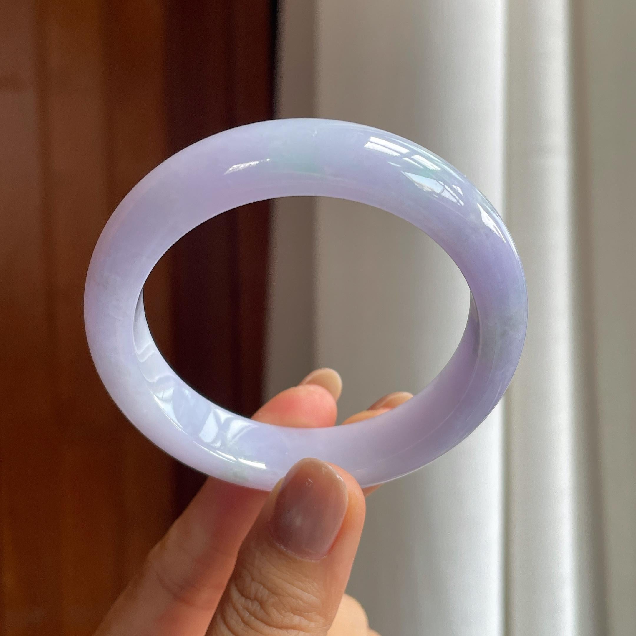 糯冰紫罗兰翡翠平安镯（54.5mm）（yc406236）
