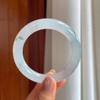 冰种飘花翡翠圆条手镯（55mm）（yc406234）