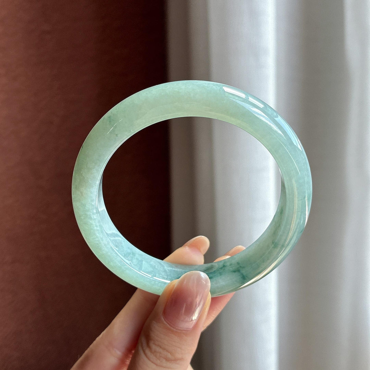 糯冰飘花正圈平安镯 56圈（yc711642）