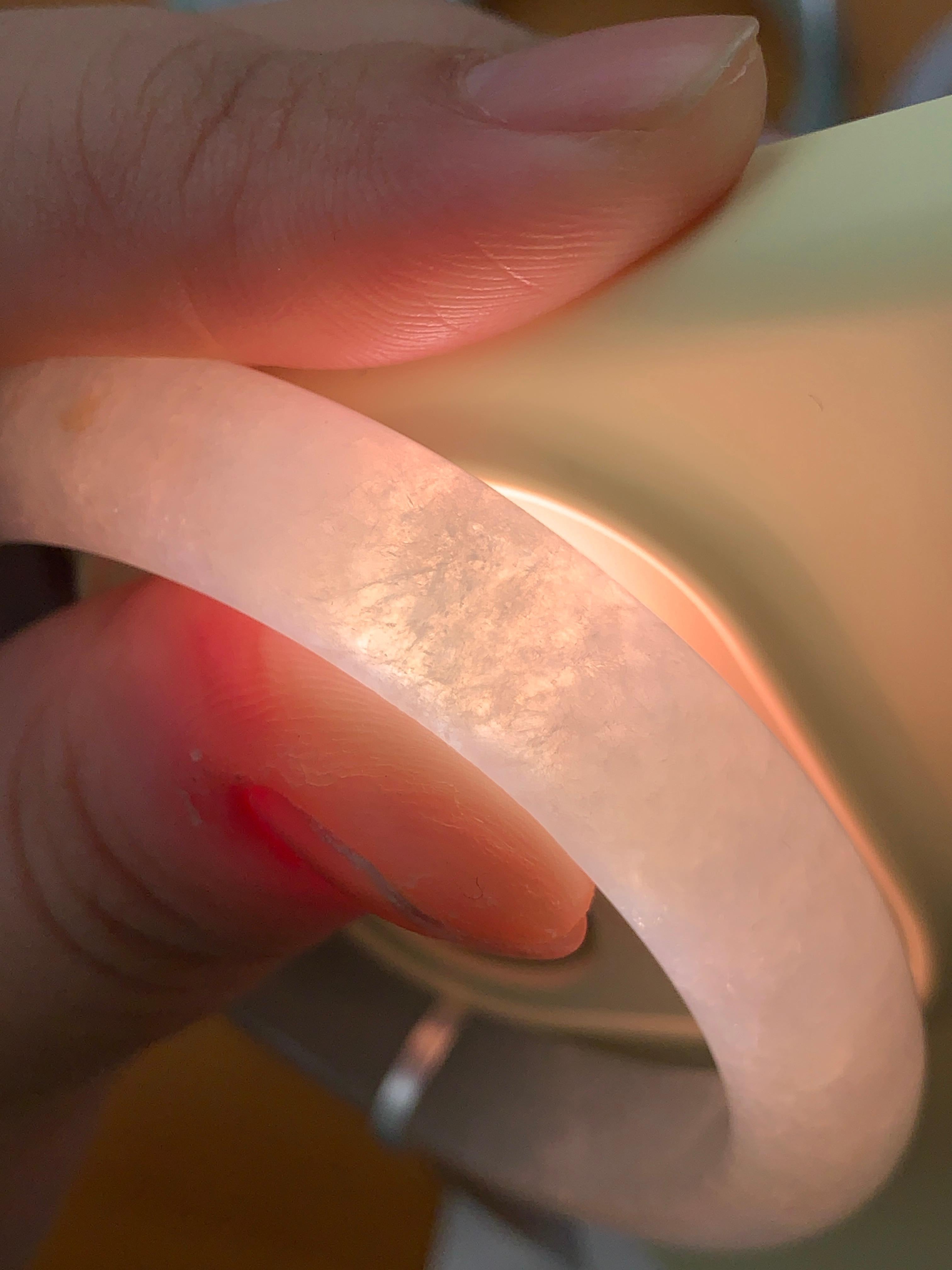 细糯种淡晴底洒金贵妃手镯（55.3mm）（yc243900）