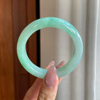 糯冰晴底翡翠平安镯（50.6mm）（yc289408）