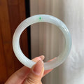 细糯冰带一抹翠绿正圈平安镯 57圈（yc711643）