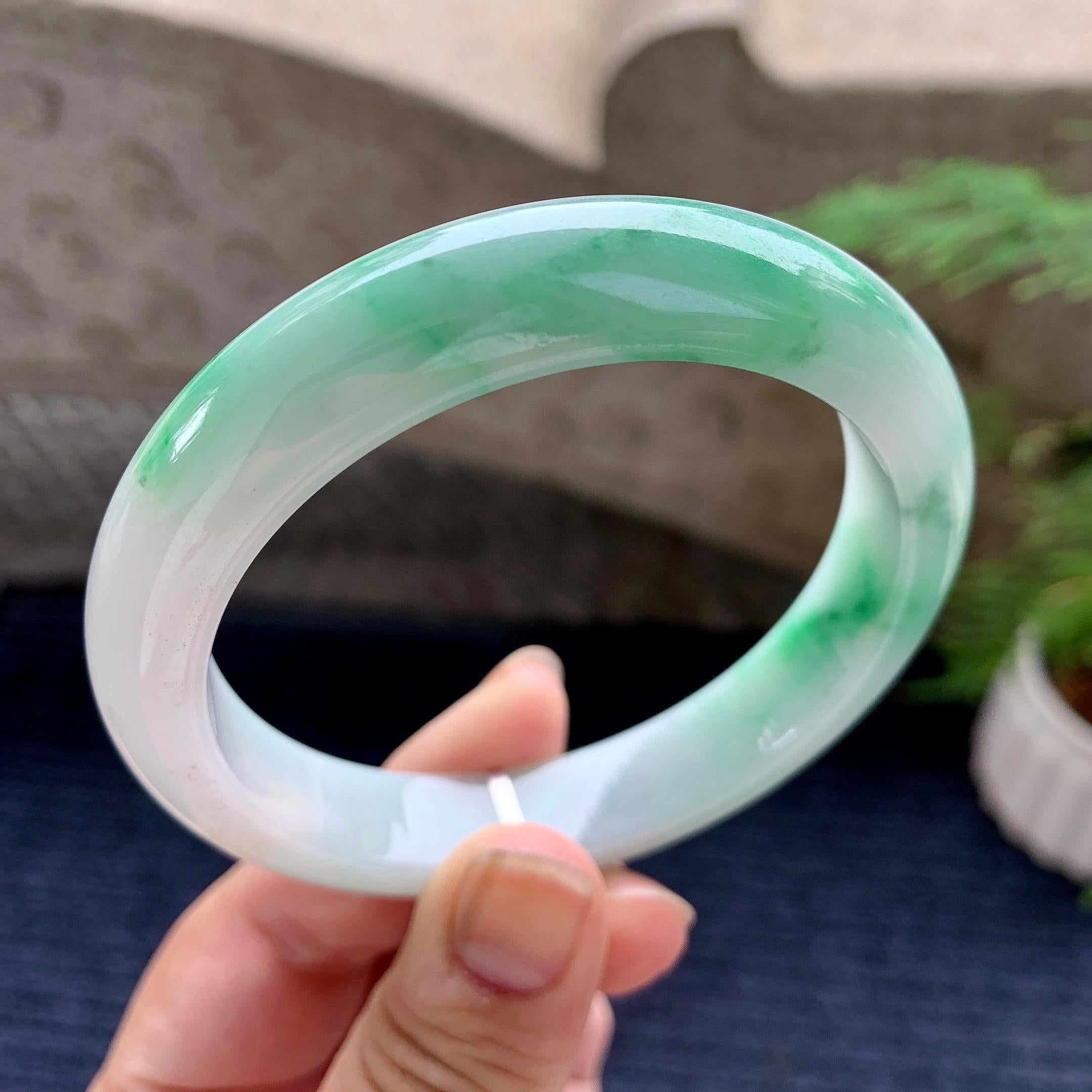 糯种飘花平安镯（60.3mm）（yc194567）