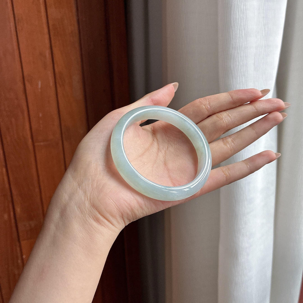 糯冰晴底正圈平安镯 56圈（yc750087）