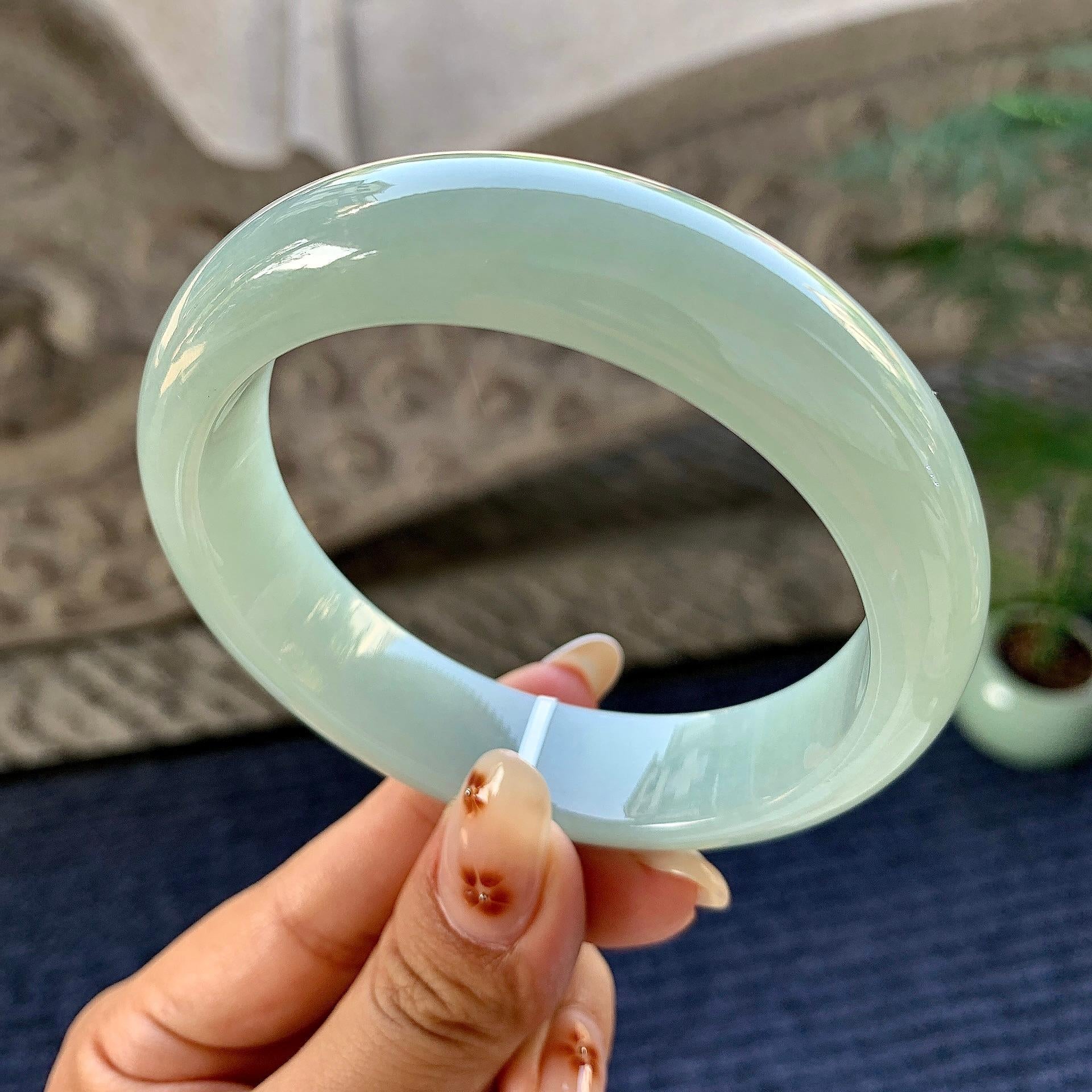 细糯种晴底宽版轮胎手镯（60.4mm）（yc249447）