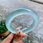 冰种淡晴水圆条手镯（54.9mm）（yc246679）