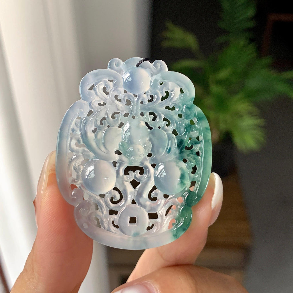 冰种飘花福在眼前挂件（yc252277）