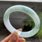 细糯种飘花正圈平安镯56圈       天然缅甸A货翡翠（yc387393）