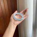 糯冰飘花翡翠平安镯（56.5mm）（yc415366）