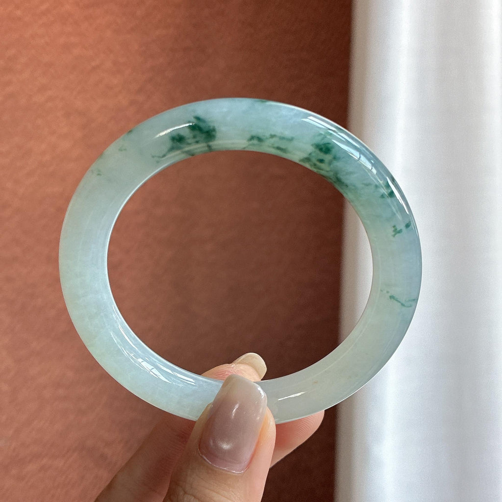 糯冰飘花圆条手镯 54圈（yc729449）
