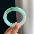 冰种飘花翡翠平安镯（55mm)（yc349349）