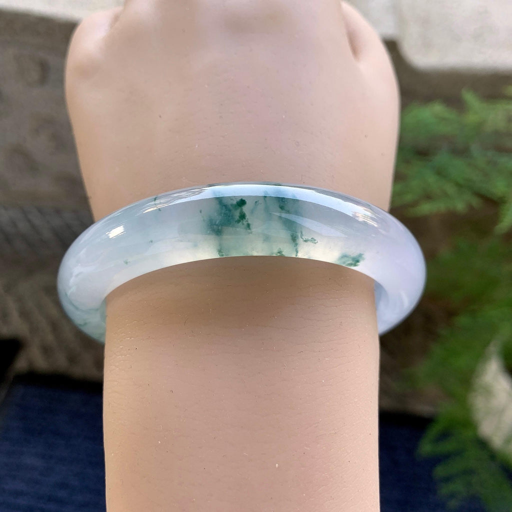 糯冰种飘花平安镯（58mm）（yc249462）