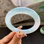 糯冰种飘花圆条手镯（54.2mm）（yc264046）