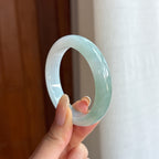 糯冰半山半水翡翠平安镯（51.2mm)（yc424222）