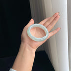 冰种淡底色翡翠平安镯（55.8mm）（yc374767）