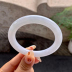 糯种无色圆条手镯（54.8mm）（yc263460）