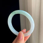 糯冰飘花翡翠平安镯（51mm)（yc329489）