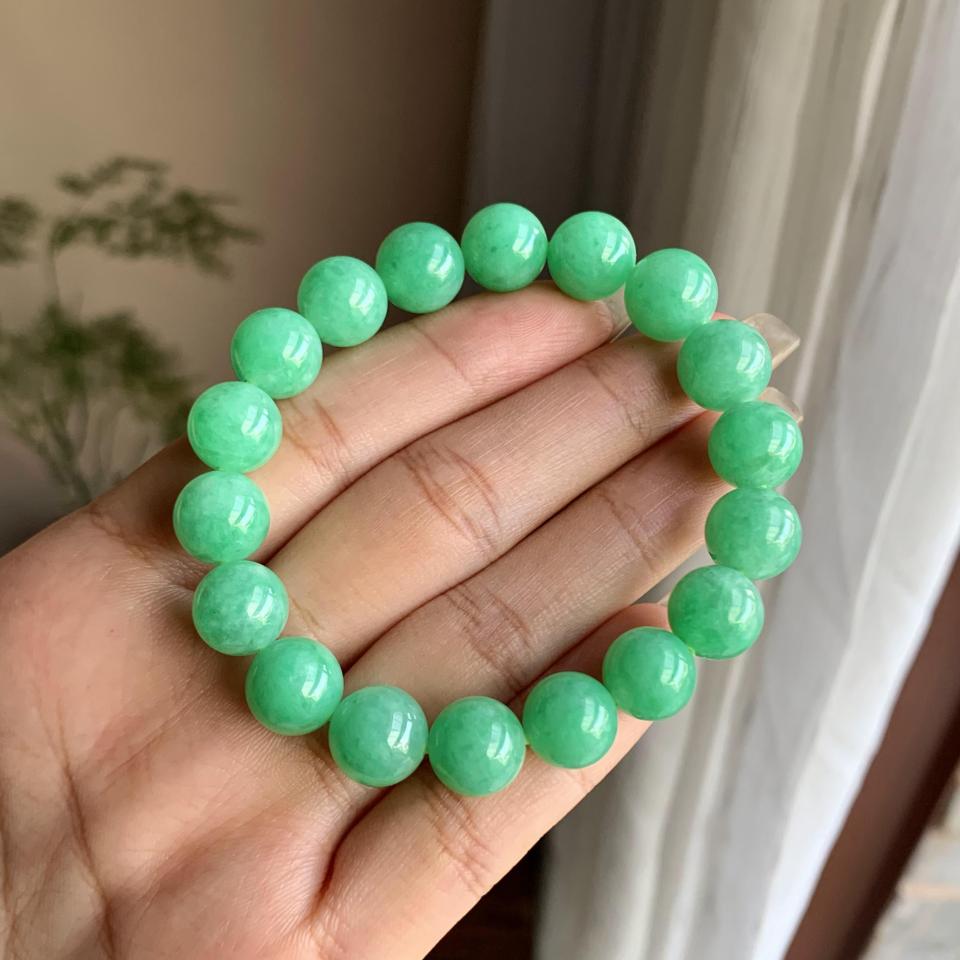 细糯种满绿手串（yc028540）
